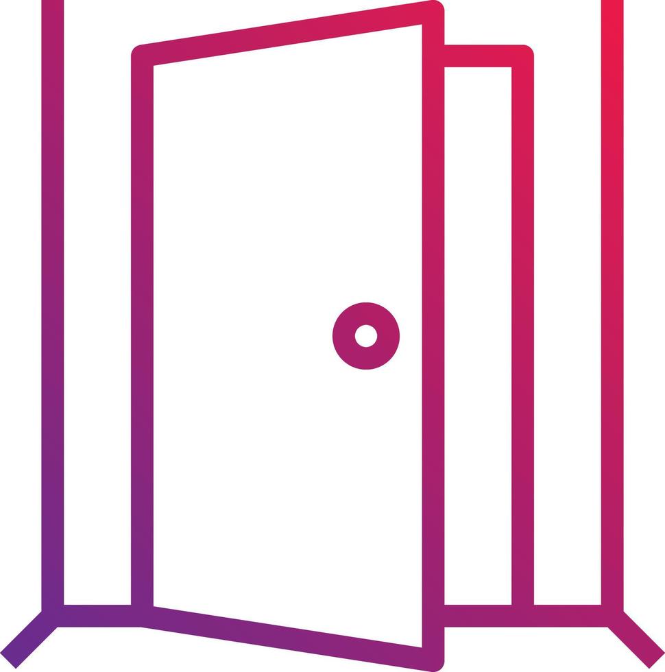 door tool build construction - gradient icon vector