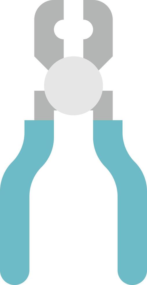 pliers tool repair construction - flat icon vector