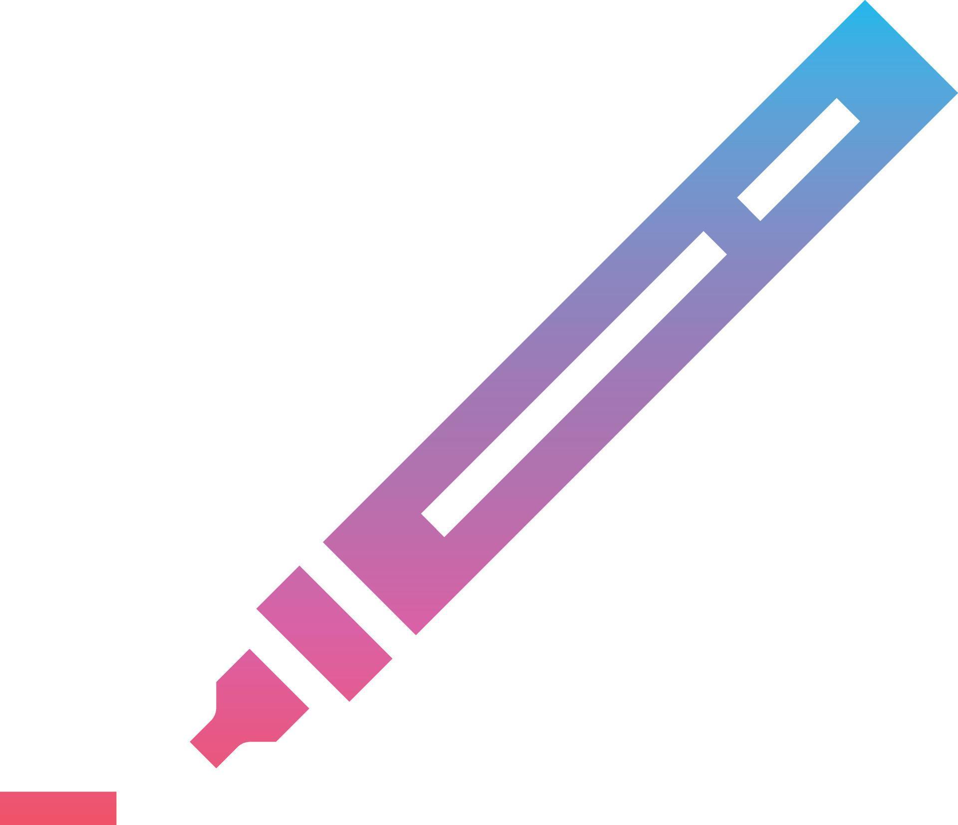 marker stationery write - gradient solid icon 14244034 Vector Art at ...