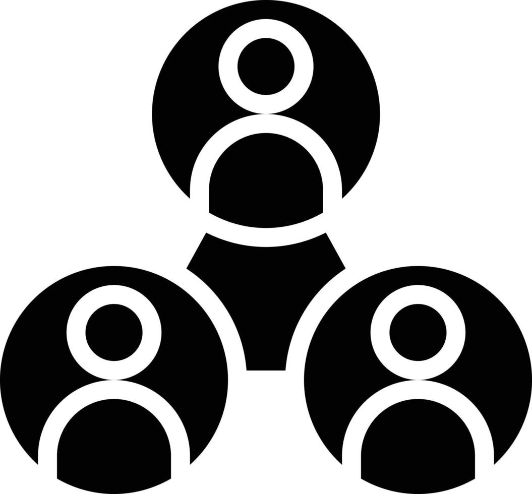 networking collaboration structure marketing - solid icon vector