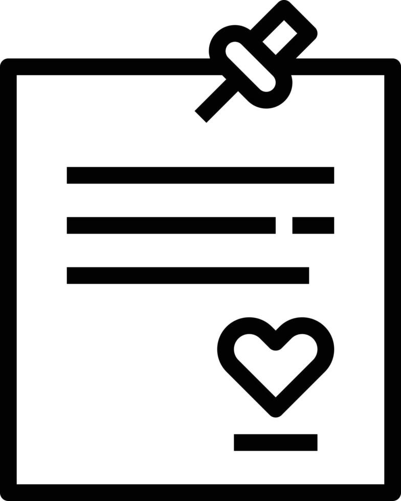 pushpin pin stationery paper - outline icon vector