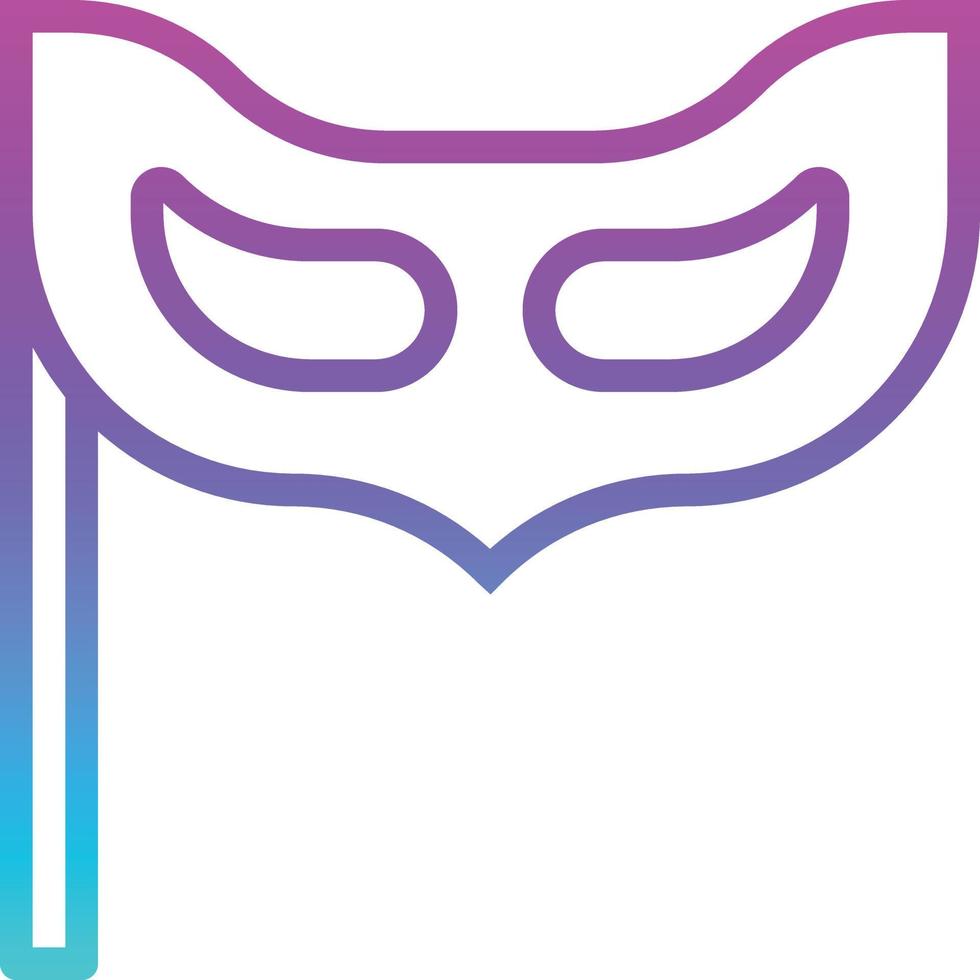 masquerade party mask costume accessory - gradient icon vector