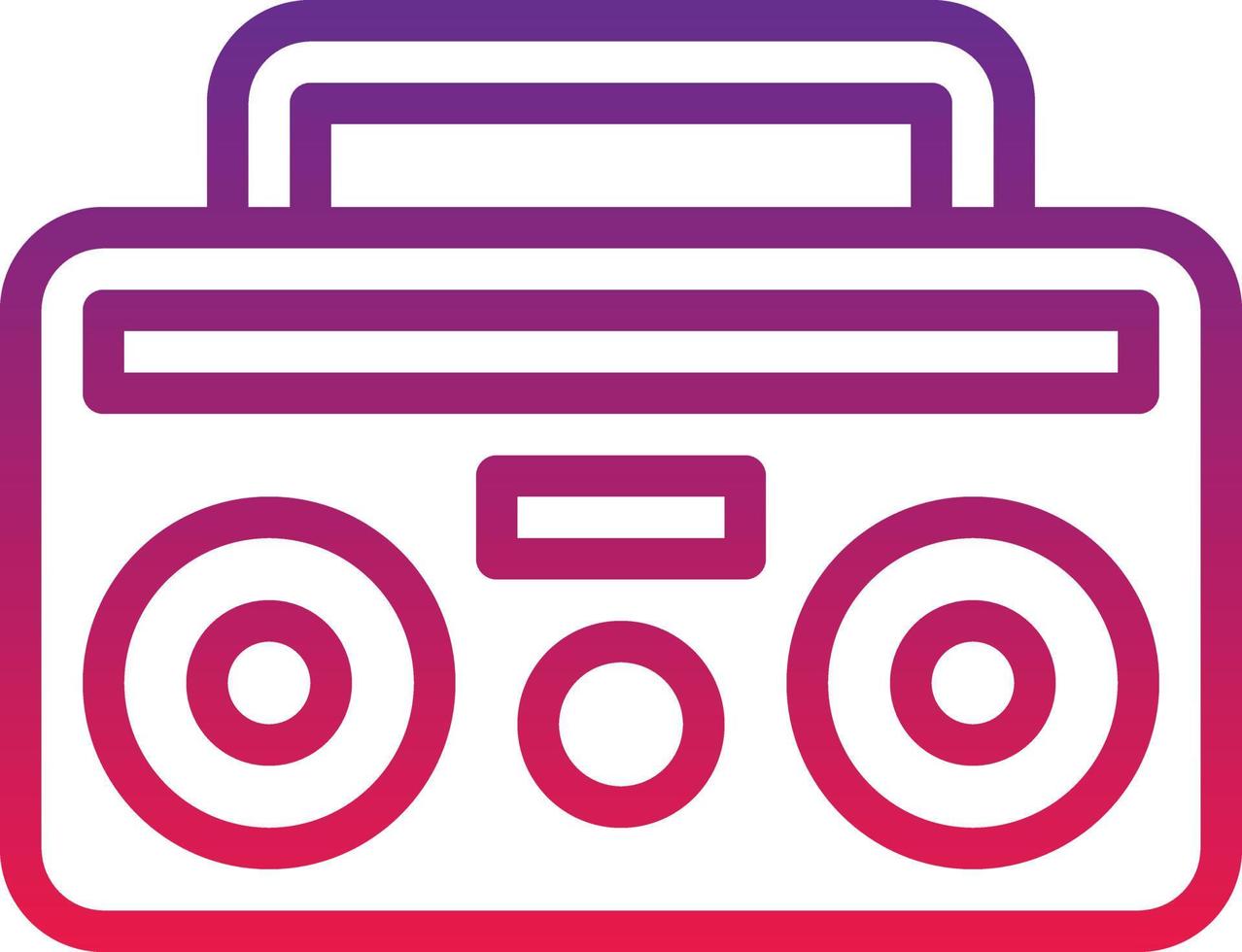 radio party music song electricity - gradient icon vector