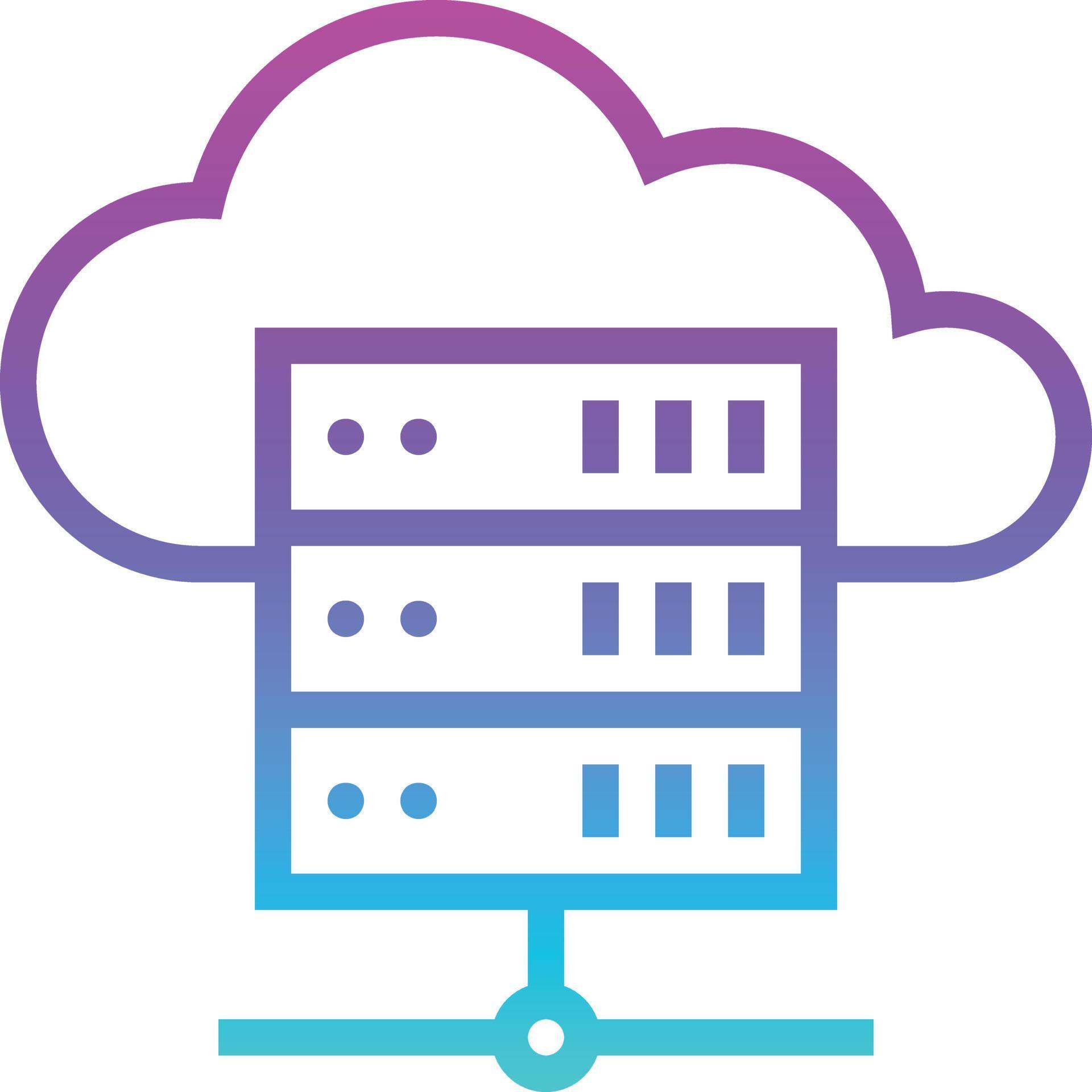 server website cloud software development - gradient icon 14244217 ...