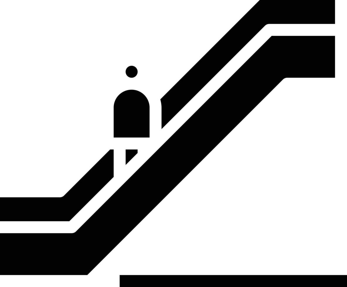 escalator transportation person - solid icon vector