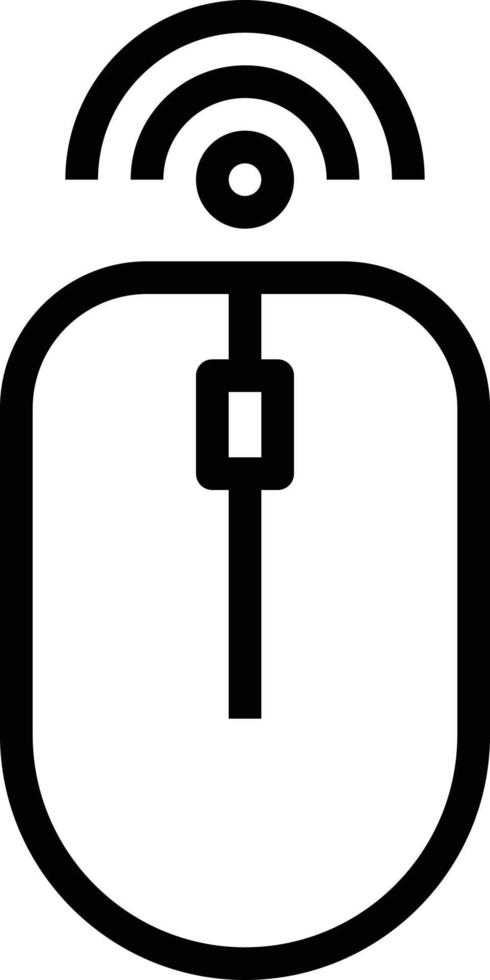 mouse wireless bluetooth device multimedia - outline icon vector