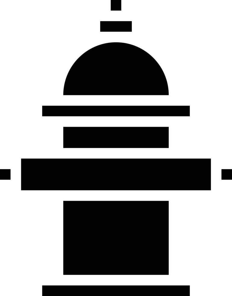 hydrant water construction - solid icon vector
