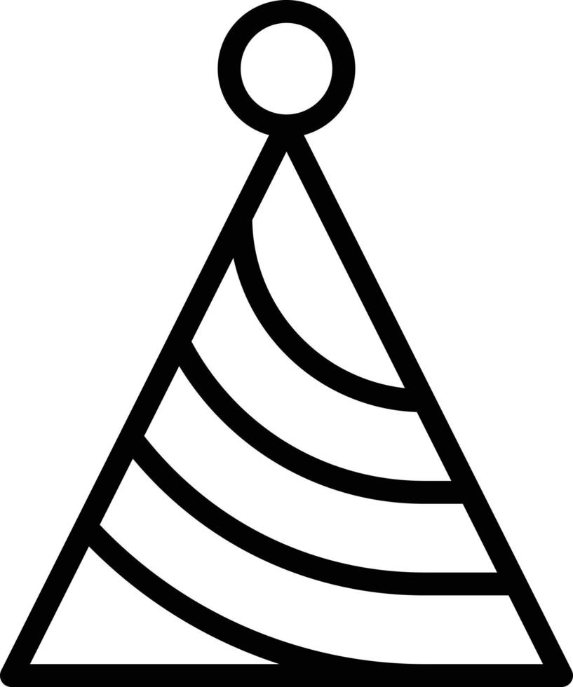 fun hat party celebation birthday - outline icon vector