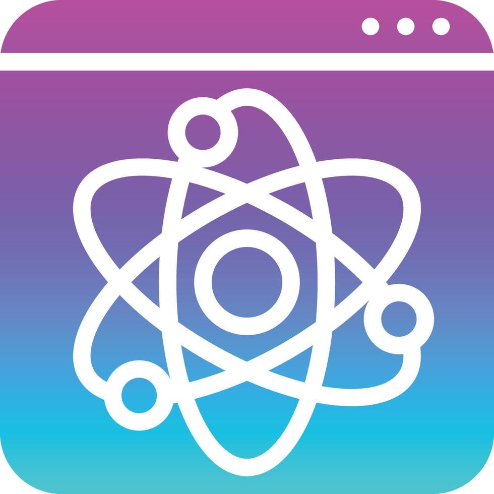dynamic website science software development - gradient solid icon vector