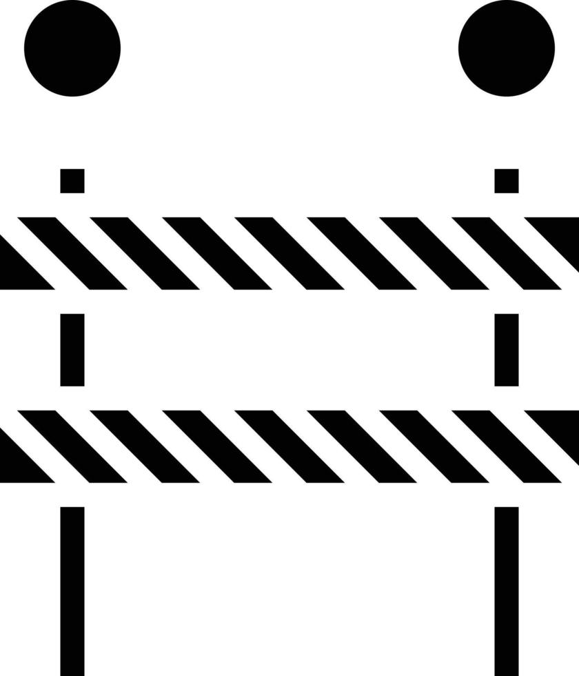 barrier tool construction - solid icon vector