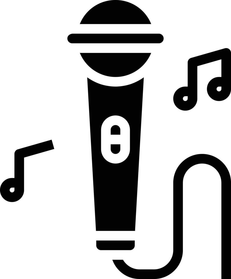 karaoke party music sing singer - solid icon vector