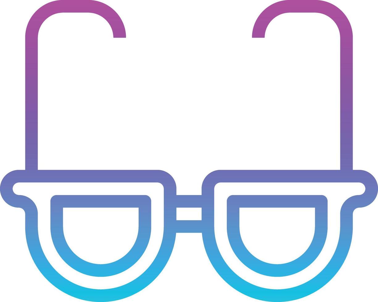 fashion vision glasses optical eyeglasses reading glasses miscellaneous ophthalmology - gradient icon vector