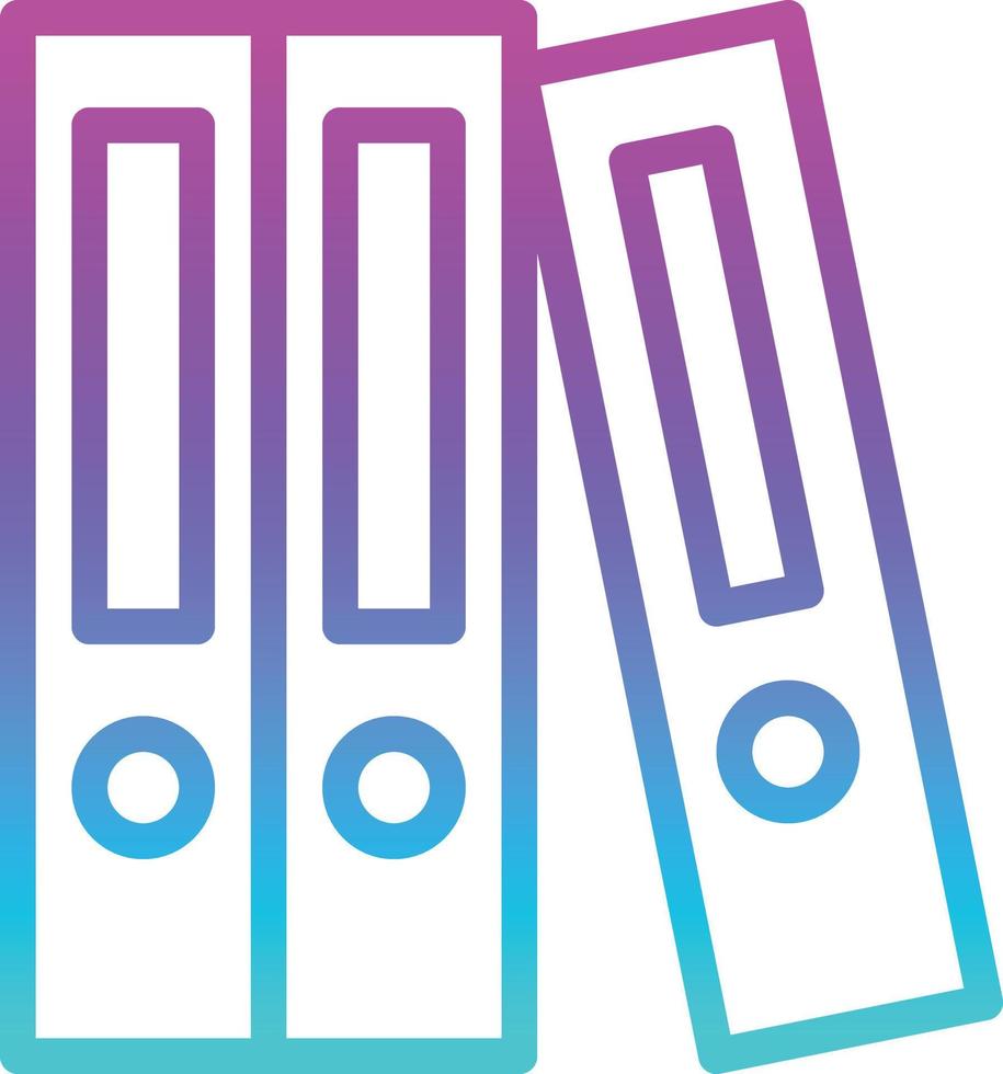 binder file stationery - gradient icon vector