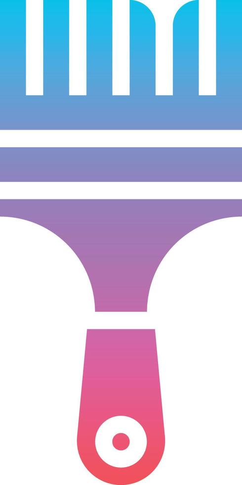 paint brush construction - gradient solid icon vector