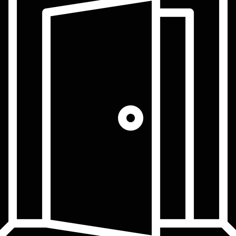 door tool build construction - solid icon vector