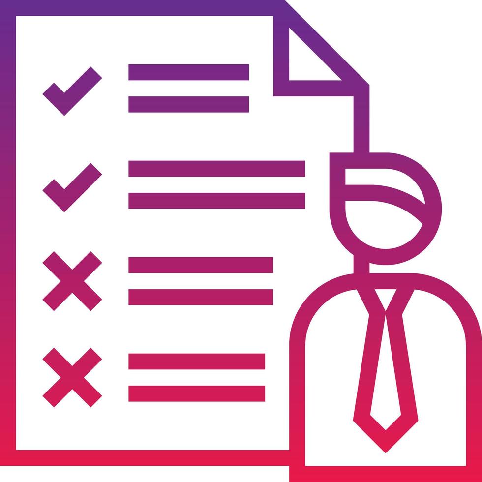 requirement business list software development - gradient icon vector
