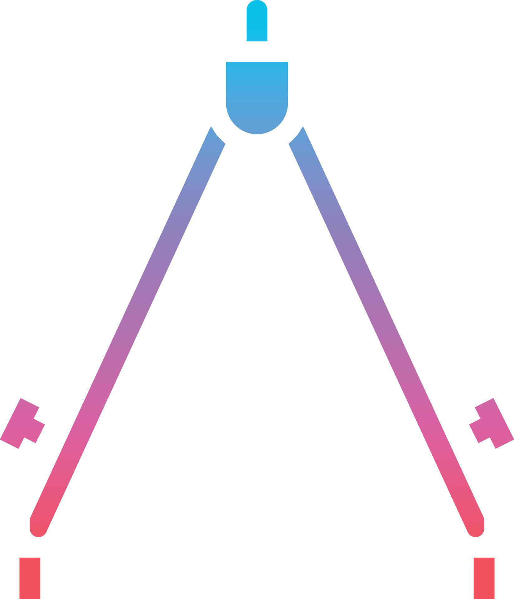 divider tool stationery - gradient solid icon 14244449 Vector Art at ...