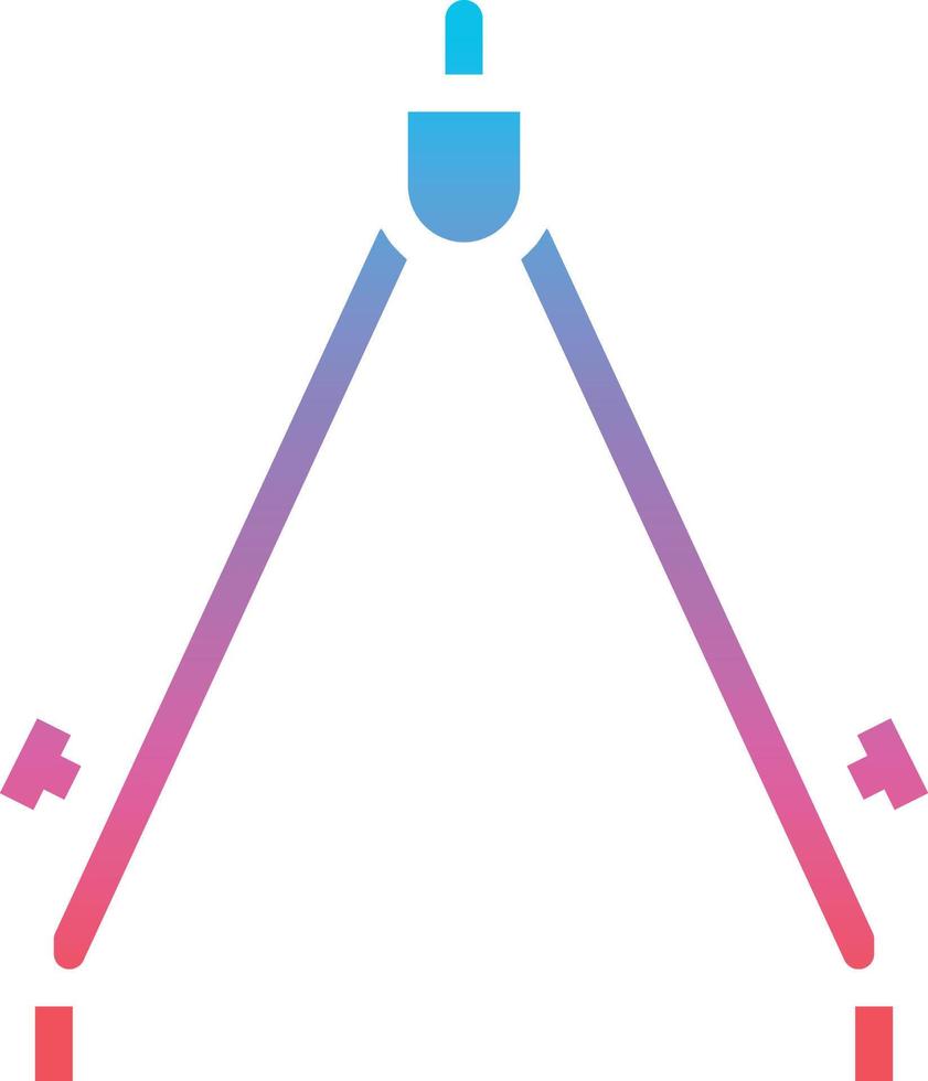 divider tool stationery - gradient solid icon vector