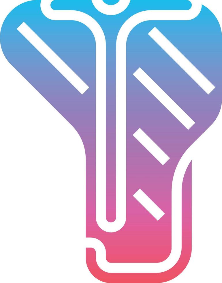 steak meat food - gradient solid icon vector