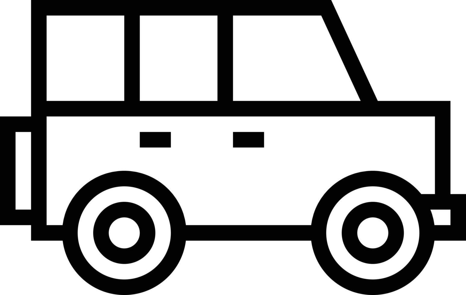 jeep car transportation - outline icon vector