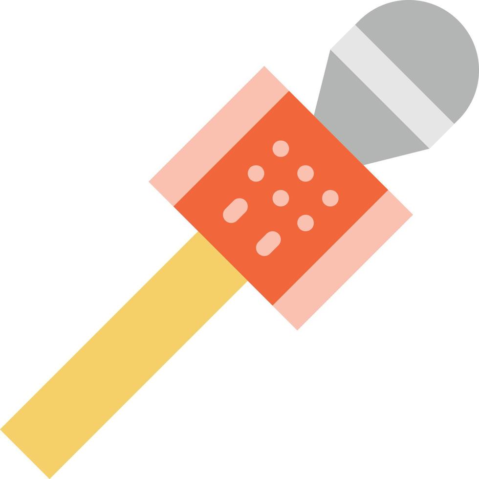 microphone talk wireless speech multimedia - flat icon vector
