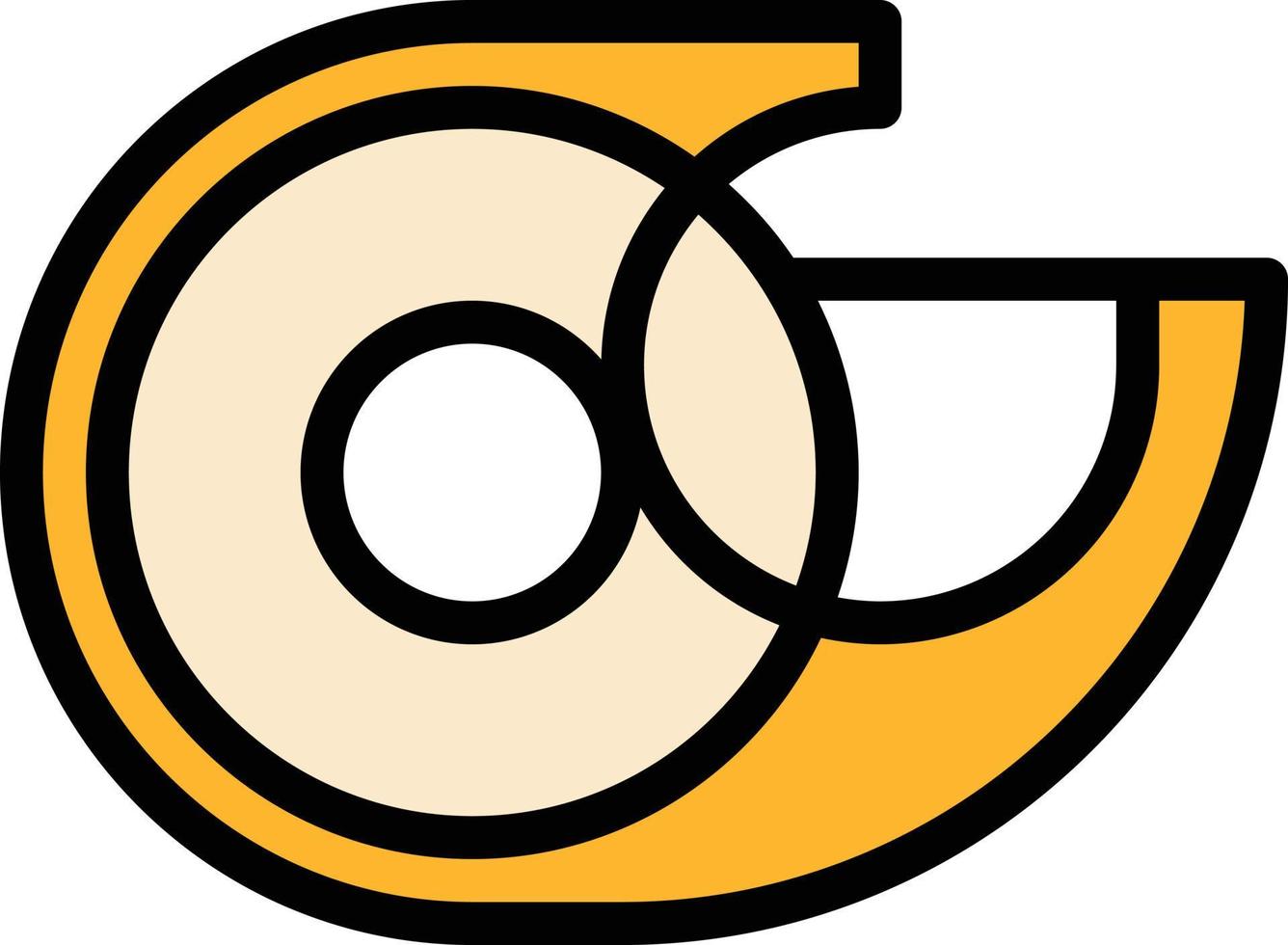 scotch tape stationery tool - filled outline icon vector