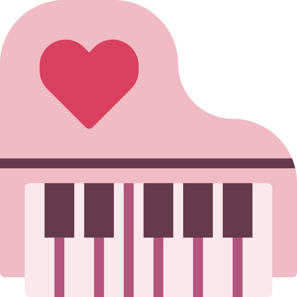 piano music love instrument musical instrument melody music instrument love and romance - flat icon vector