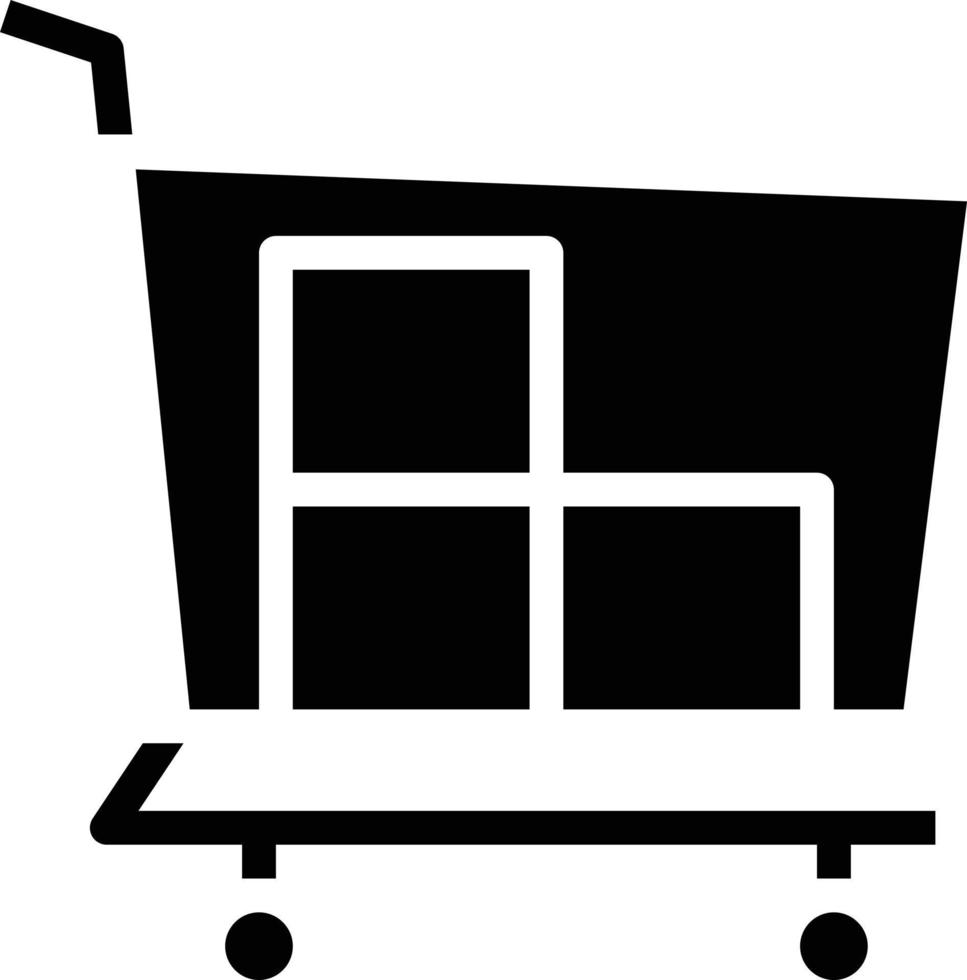 expenses shoping checkout cart online - solid icon vector