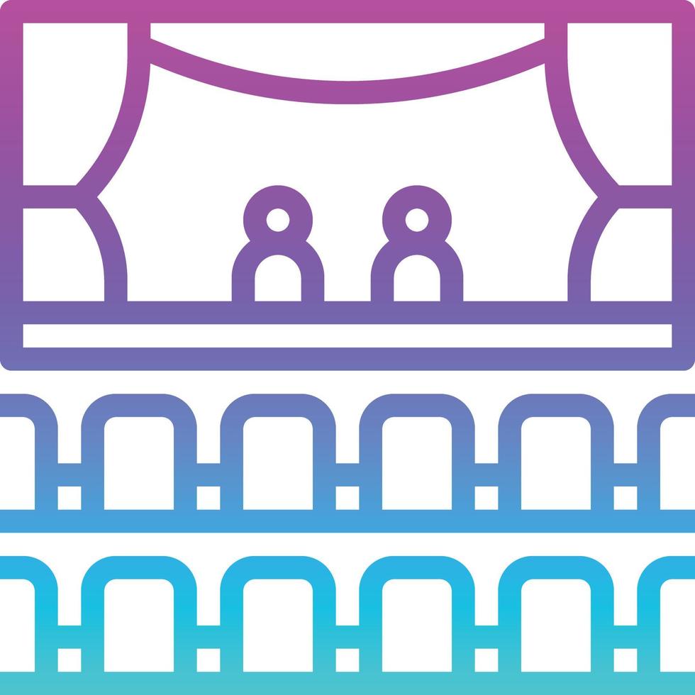 theater live actor movie multimedia - gradient icon vector