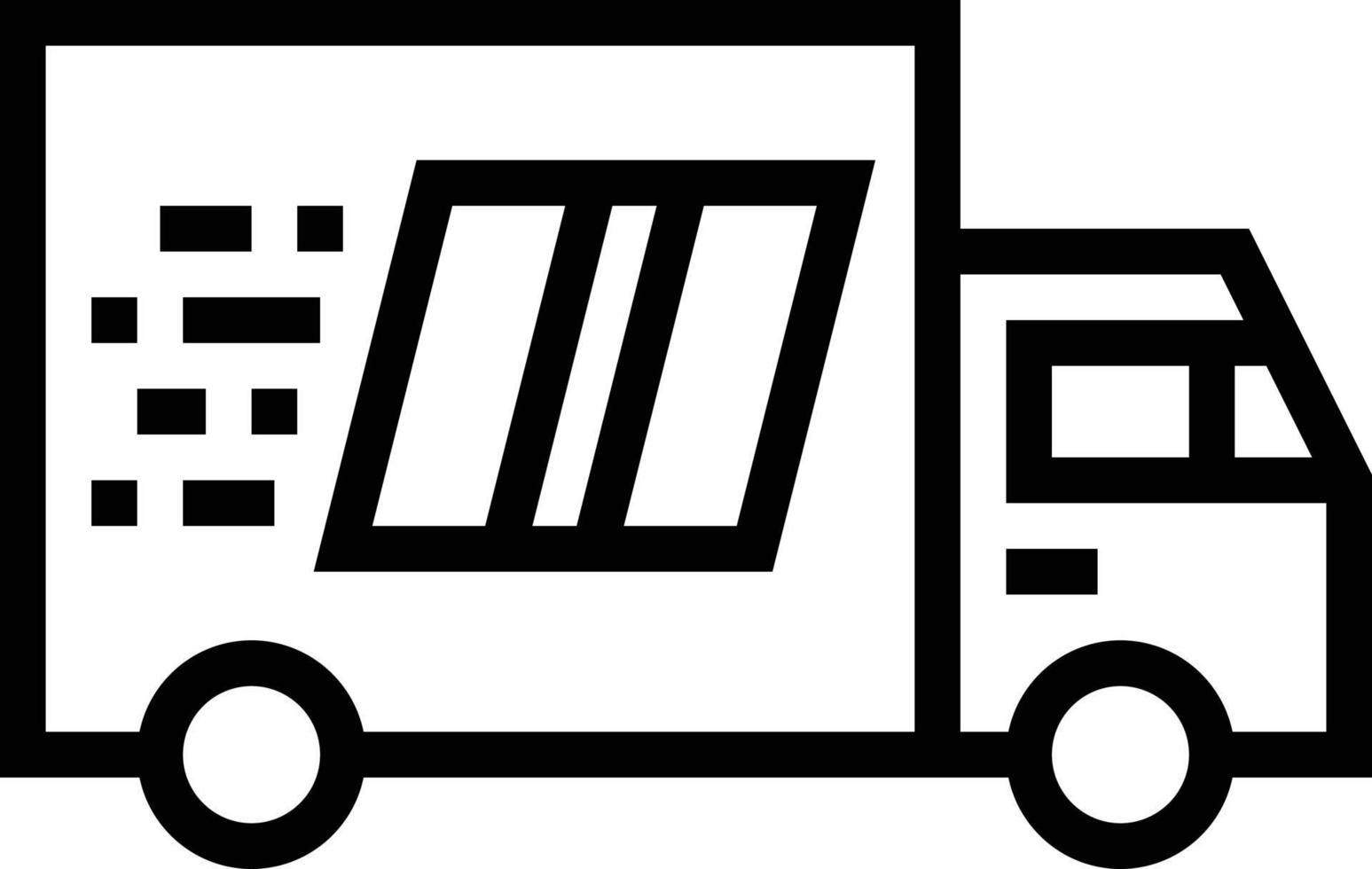 truck fast shipping transport ecommerce - outline icon vector