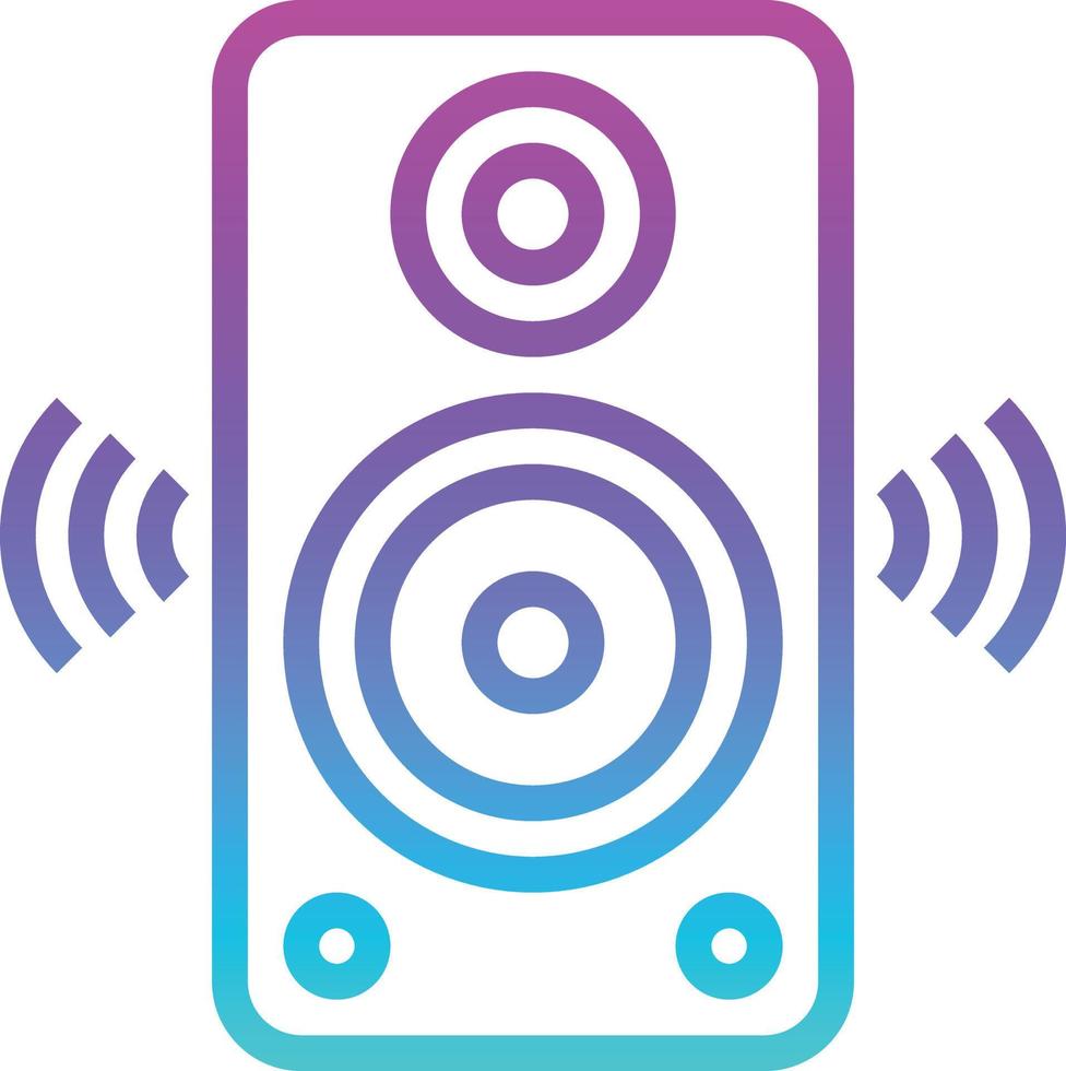 speaker party music song dance - gradient icon vector