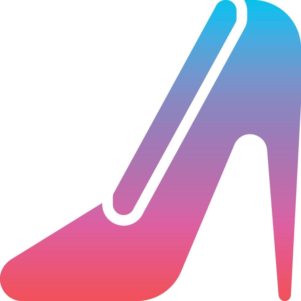 zapatos elegantes de moda de tacón alto novia de la boda - icono sólido degradado vector