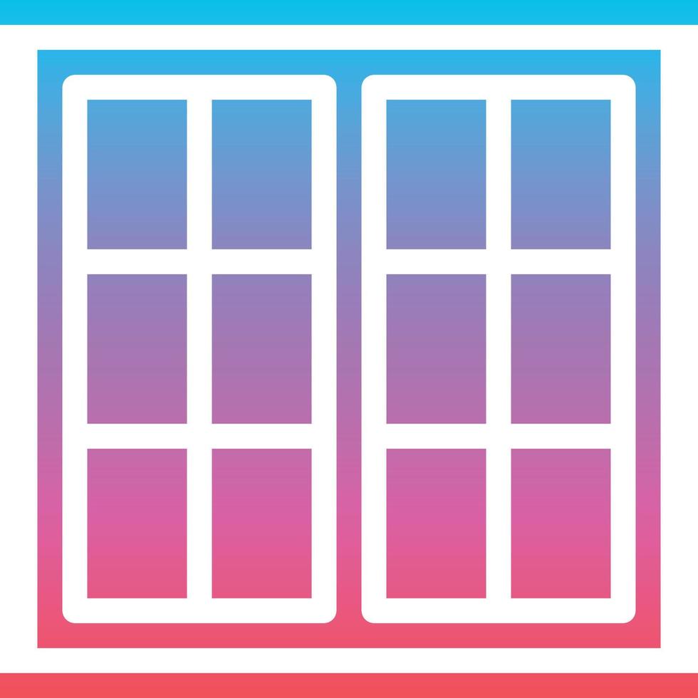 window tool build construction - gradient solid icon vector