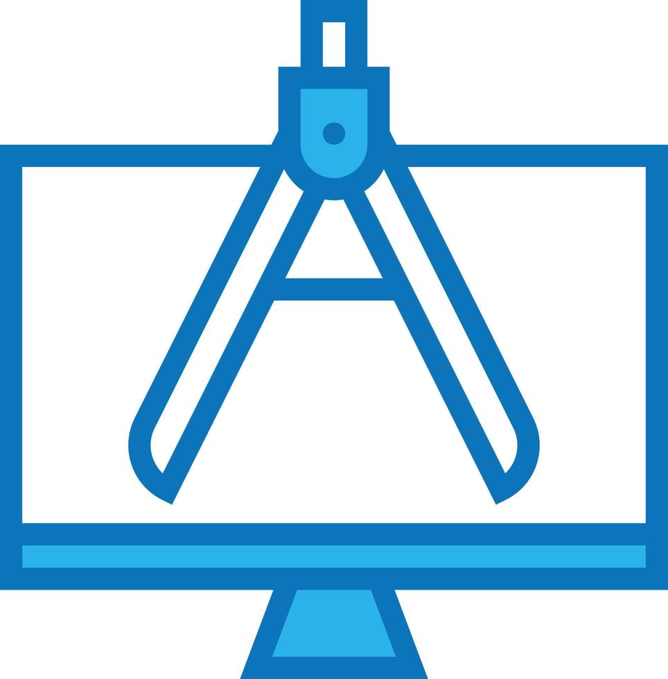 architecture structure preference software development - blue icon vector