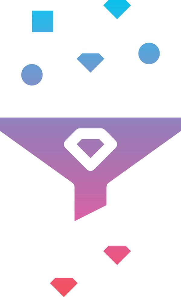 data filter diamond specific select - gradient solid icon vector