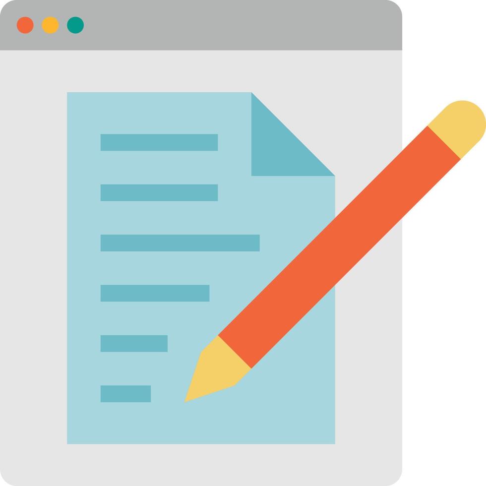 writing content website software development - flat icon vector