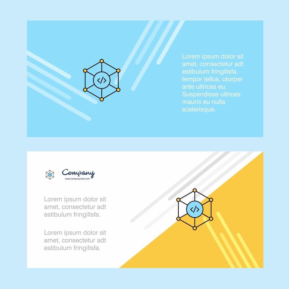 Code abstract corporate business banner template horizontal advertising business banner vector