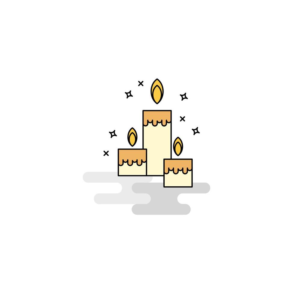 Flat Candles Icon Vector