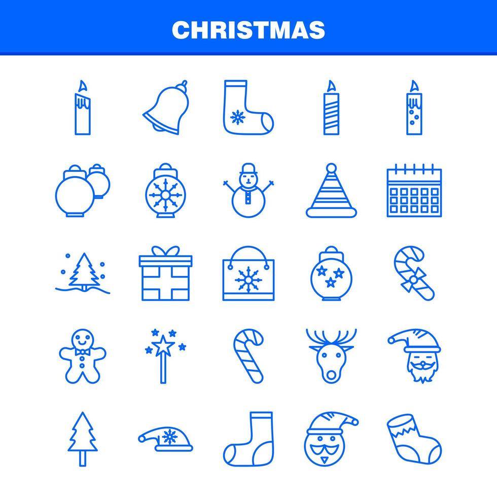Christmas Line Icons Set For Infographics Mobile UXUI Kit And Print Design Include Sale Document File Text Music Sound Media Multimedia Collection Modern Infographic Logo and Pictogram vector