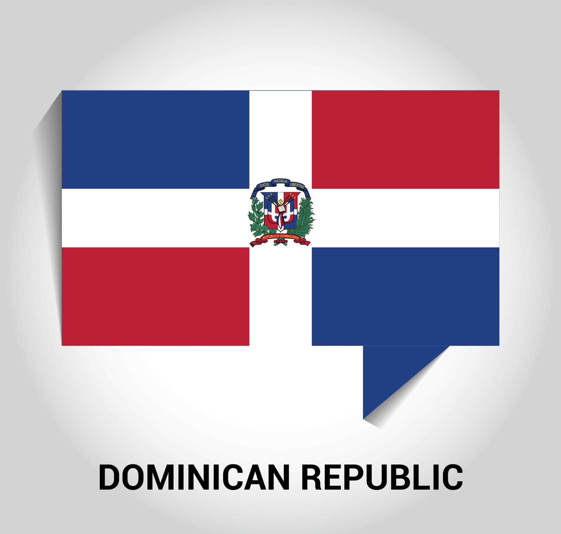Dominican Republic flag design vector 14244964 Vector Art at Vecteezy