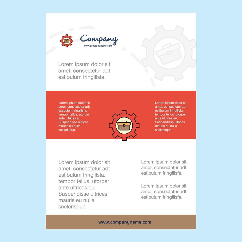 Template layout for Breifcase setting comany profile annual report presentations leaflet Brochure Vector Background