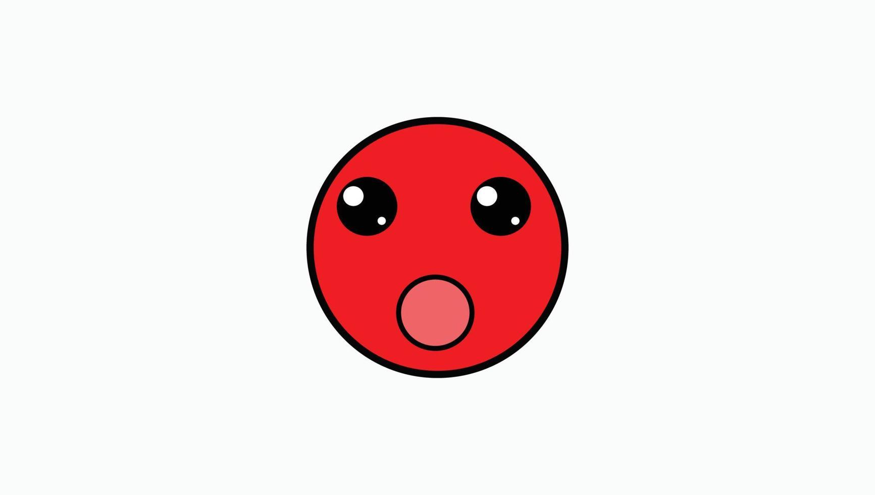 cute red emoji vector