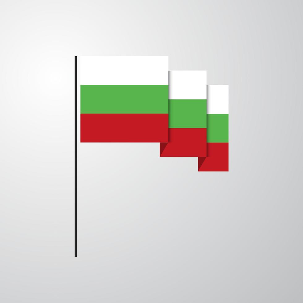 bulgaria ondeando la bandera fondo creativo vector