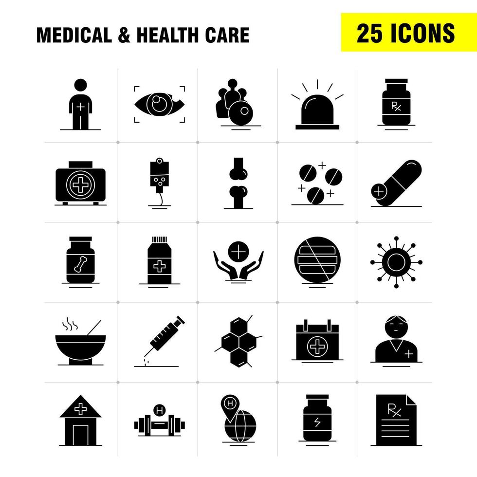 Medical And Health Care Solid Glyph Icon for Web Print and Mobile UXUI Kit Such as Medical Eye Eye Search Test Medical Medicine Hospital Pictogram Pack Vector