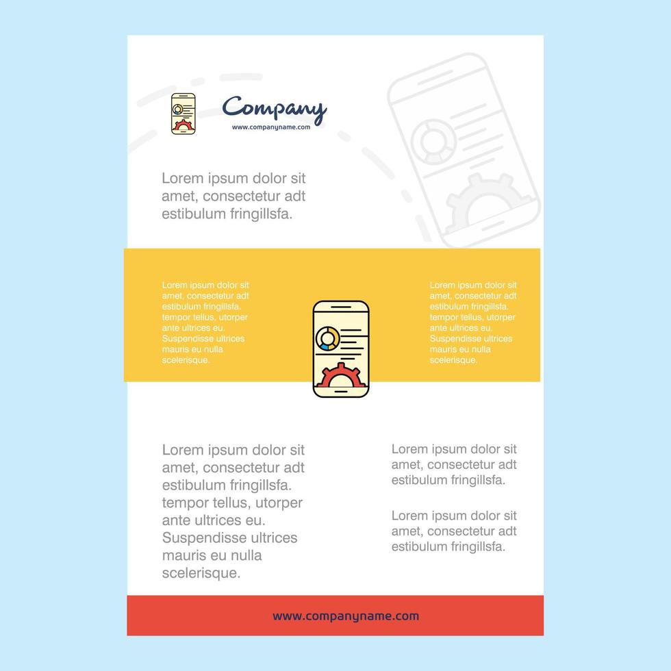 Template layout for Mobile setting comany profile annual report presentations leaflet Brochure Vector Background