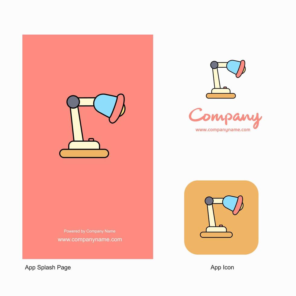 Table lamp Company Logo App Icon and Splash Page Design Creative Business App Design Elements vector