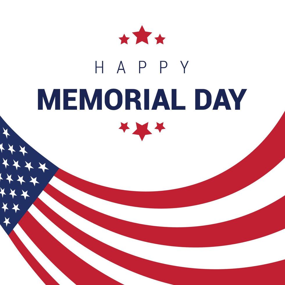 Memorial day design card vector