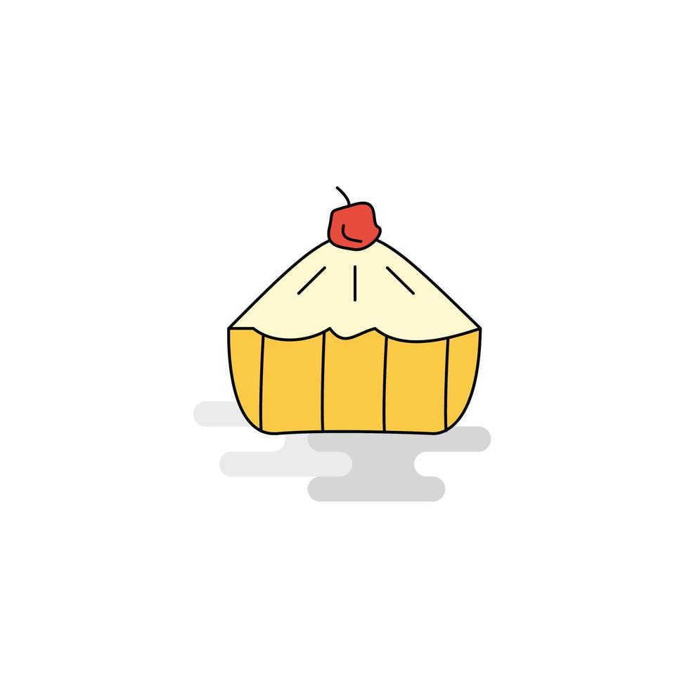 Flat Cake Icon Vector