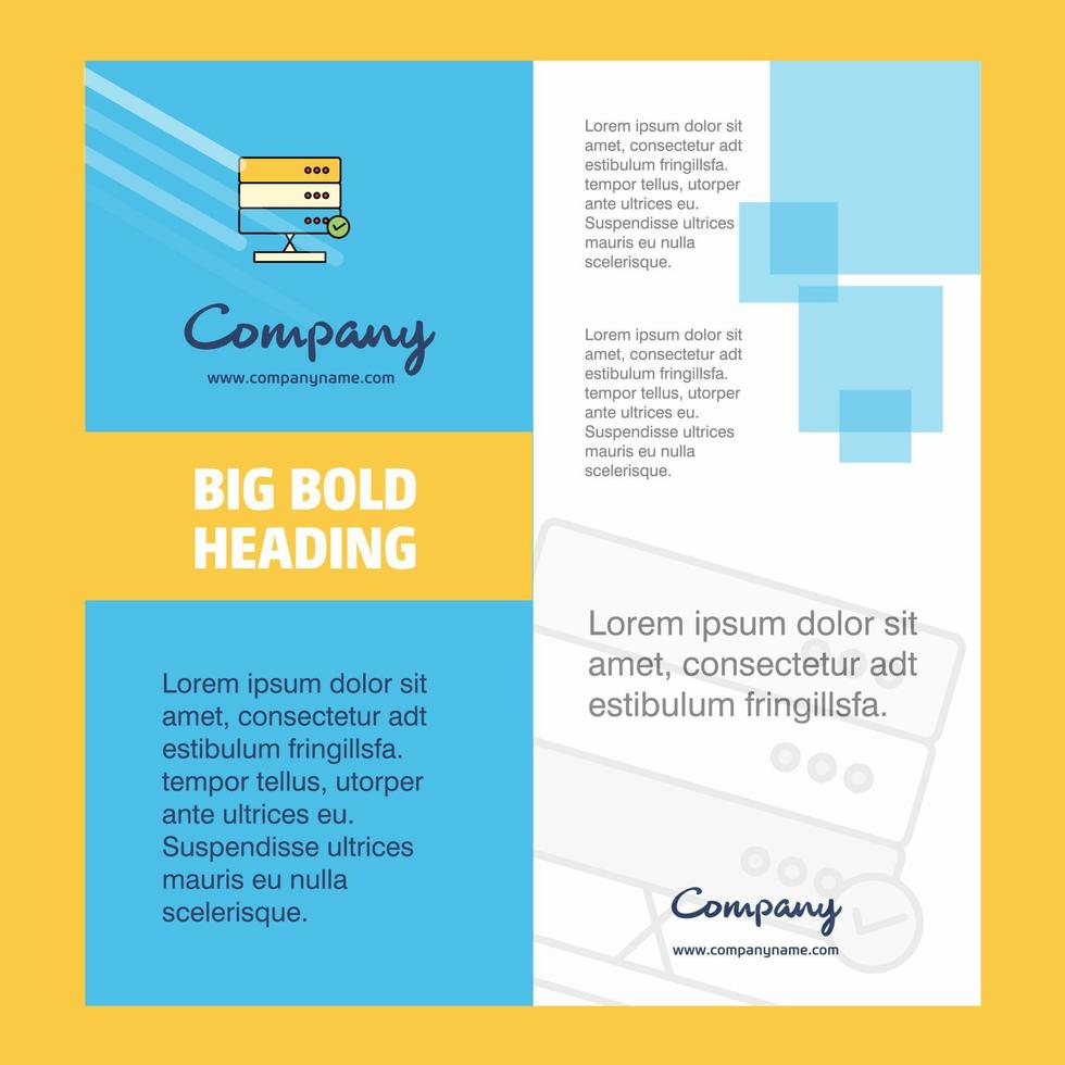 Board Company Brochure Title Page Design Company profile annual report presentations leaflet Vector Background