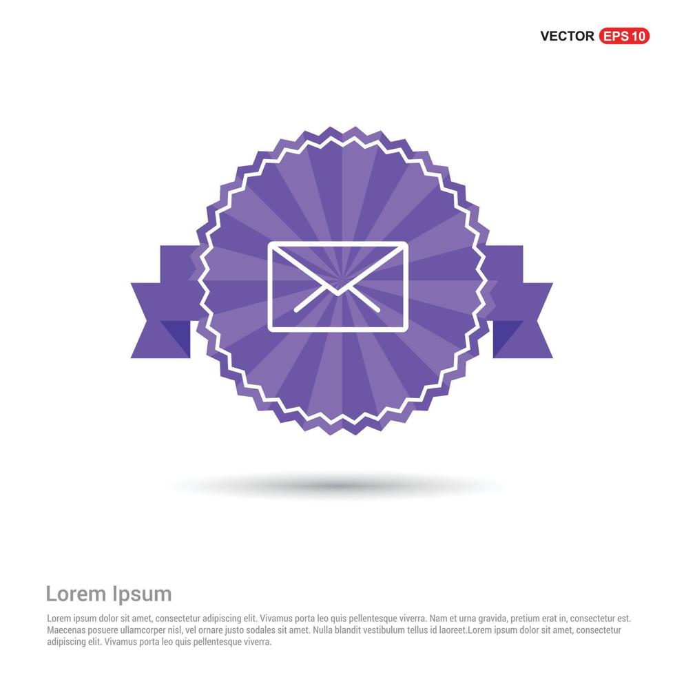 message - Purple Ribbon banner vector